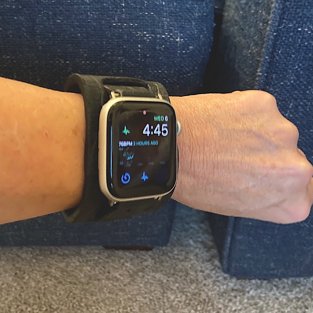Handmade genuine leather Apple Watch band.